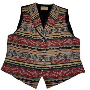 Vintage Knockabouts Pendleton Vest Womens 10 Multicolor Wool Aztec Western